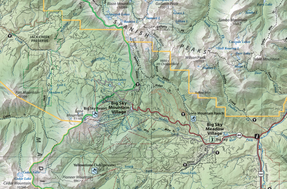 Basin and Range: The fine art wall map of South Central Montana