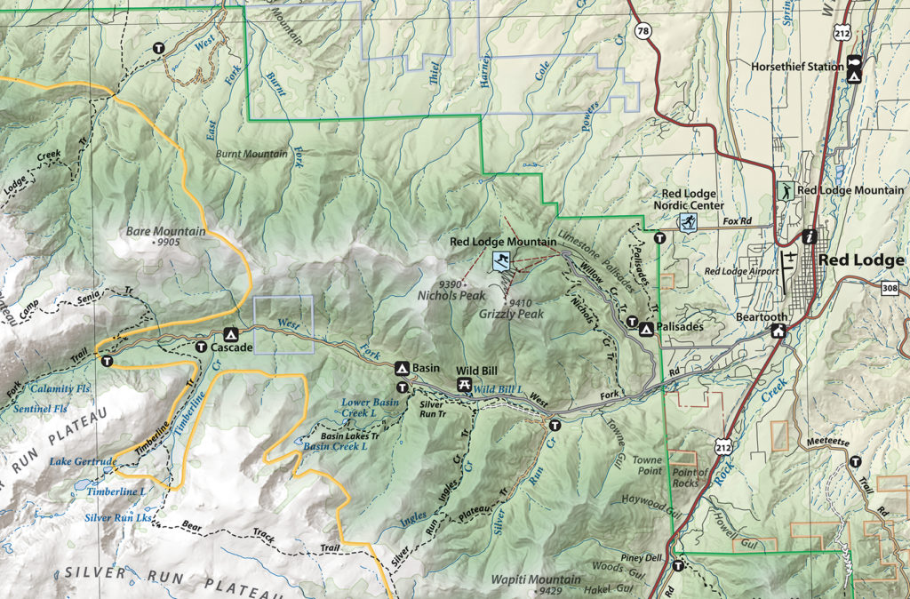 Basin and Range: The fine art wall map of South Central Montana